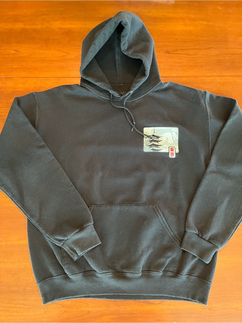 Bowery Supply Co Black Tokyo Japan Graphic Hoodie